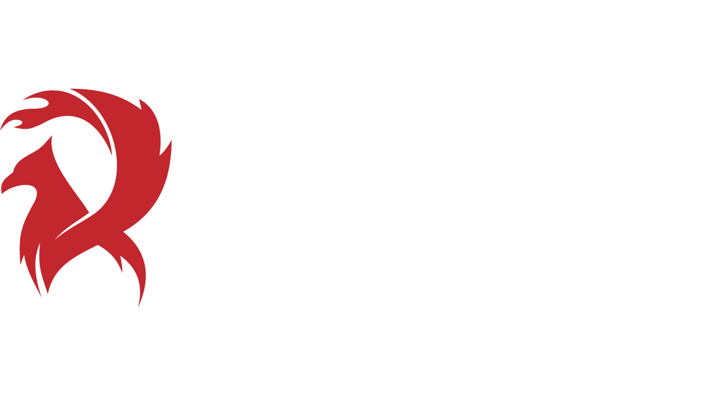 Ariokan's official logo, representing a red phoenix